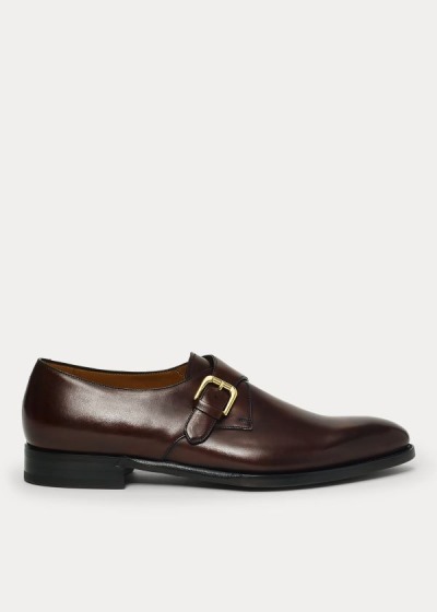 Zapatos Con Hebilla Ralph Lauren Hombre Marrom Oscuro - Darnell Calf - VMEKT4857